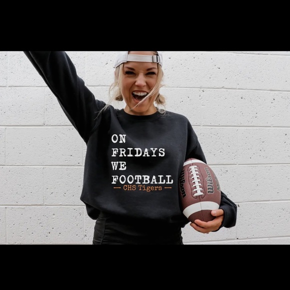 NWT ON FRIDAYS WE FOOTBALL black sweatshirt ! - Picture 3 of 4